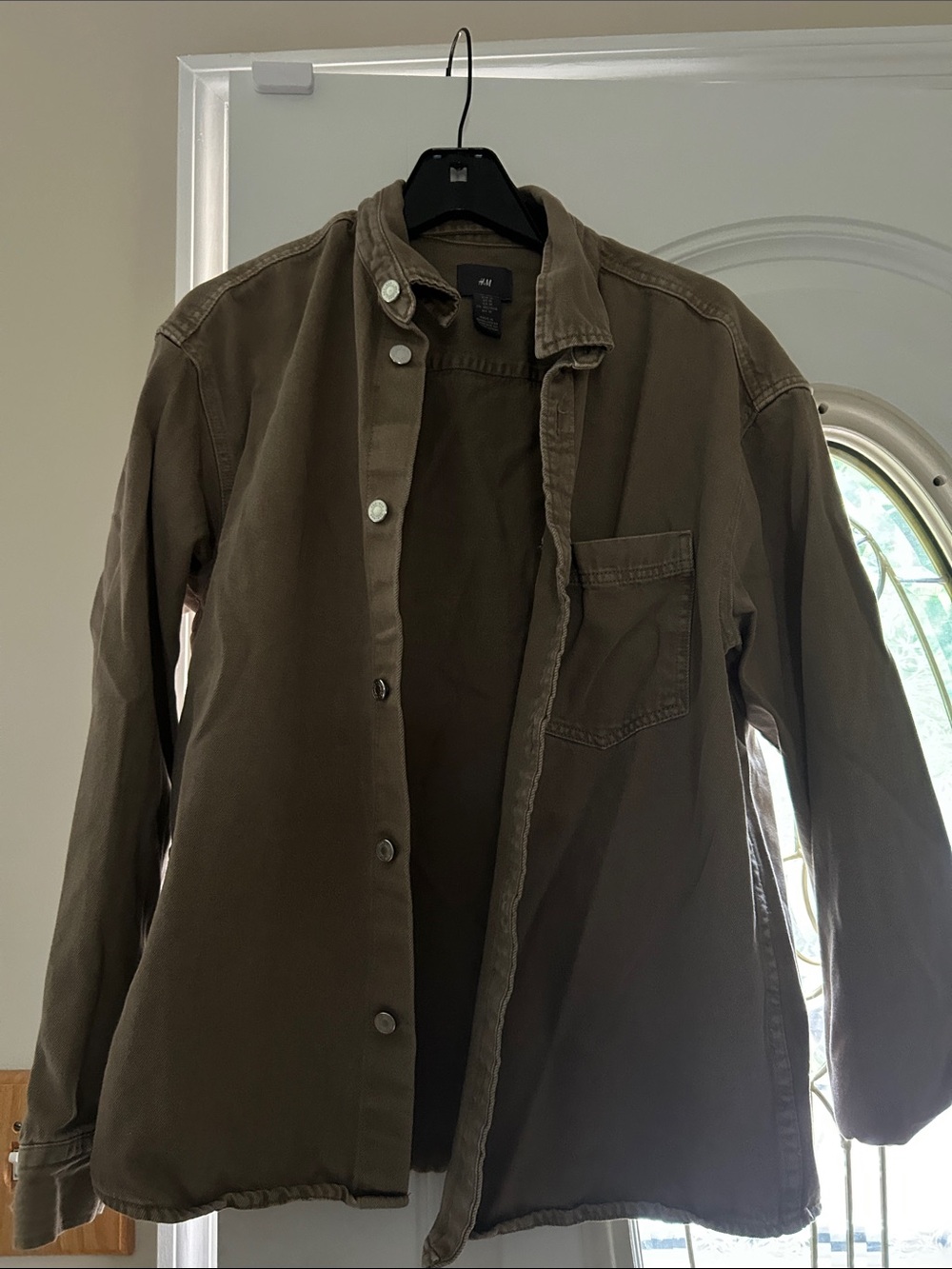 H&M Olive Utility Shirt Jacket